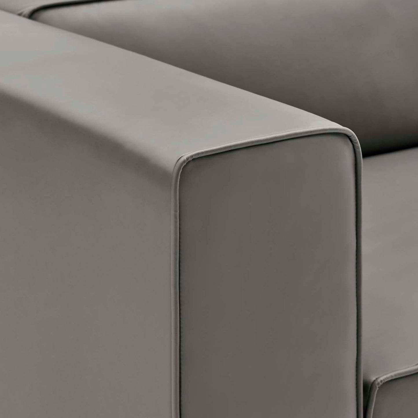 Mingle 2-Piece Vegan Leather Sectional Sofa Loveseat by Modway