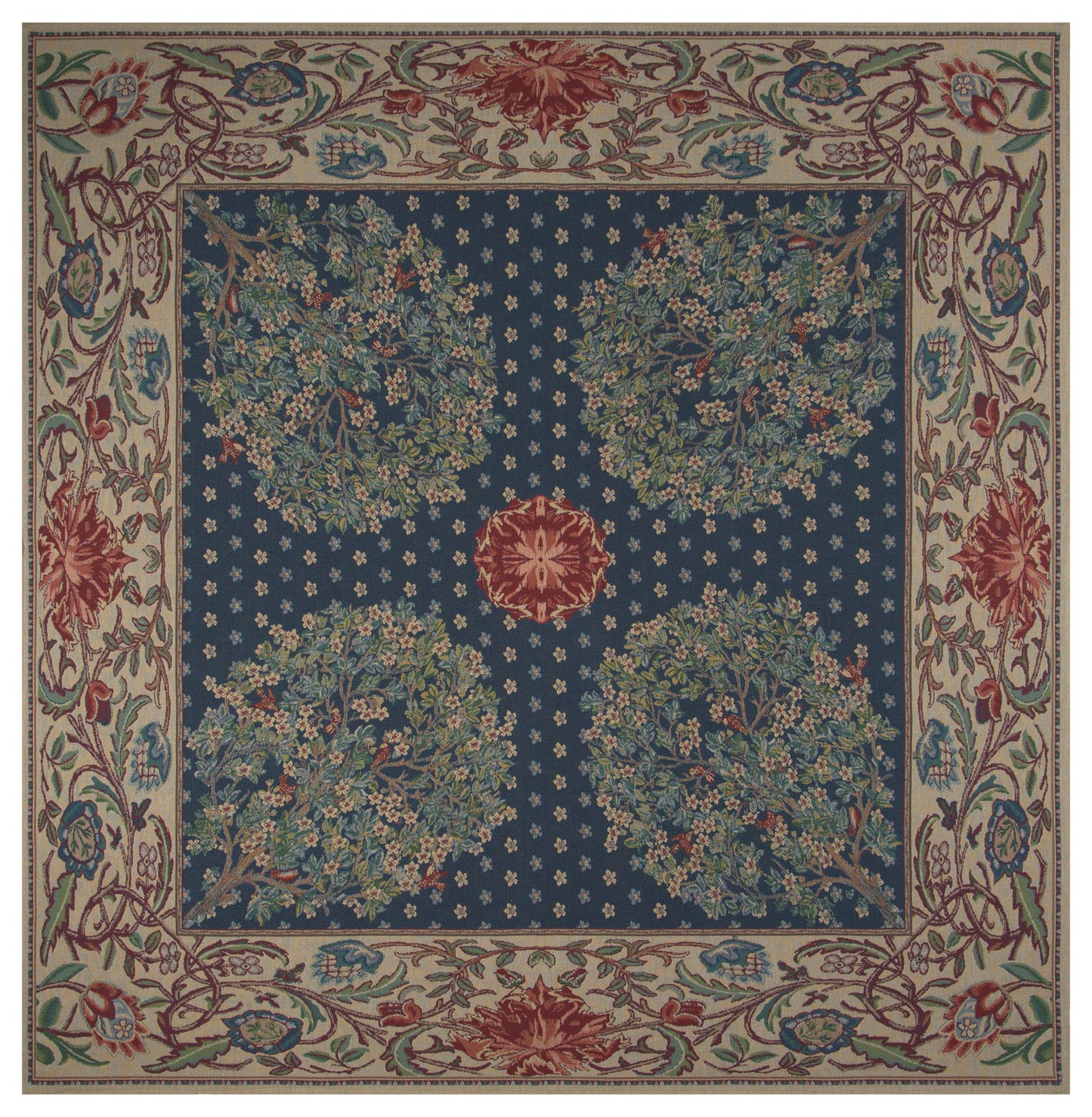 Tree of Life - Blue Afghan Throw Wholesale