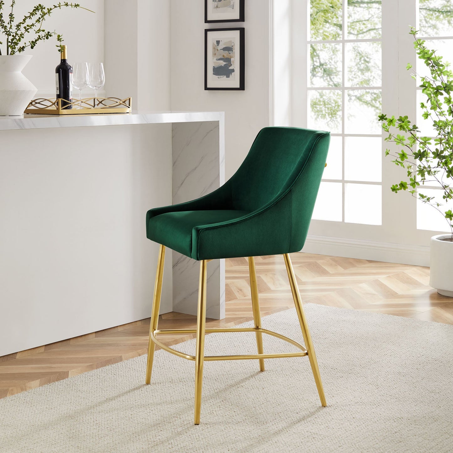 Discern Performance Velvet Counter Stool by Modway