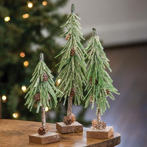 Glittered Pinecone Tree 12" (Pack of 4)