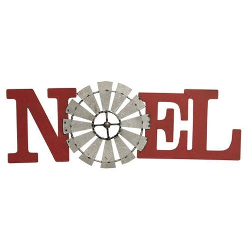Noel Windmill Metal Plaque (Pack of 4)