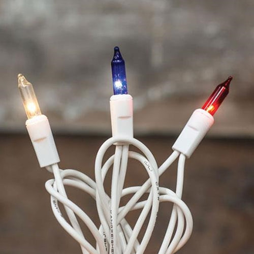 ^^Patriotic Lights White Cord 35 ct. (Pack of 4)