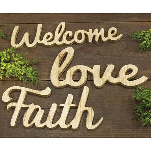 "Welcome" Freestanding Word (Pack of 4)