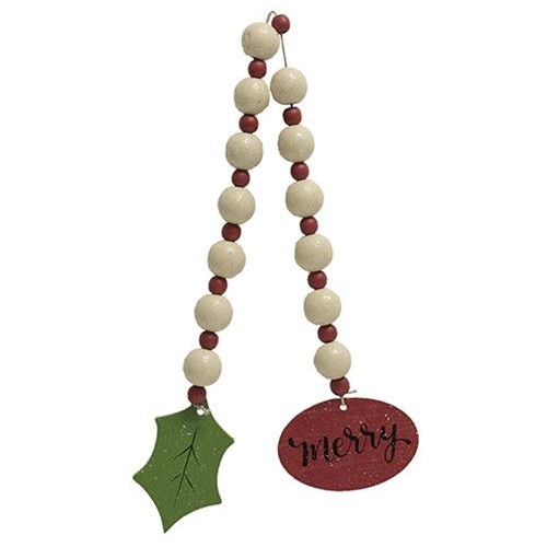 Beaded Merry Tag (Pack of 4)