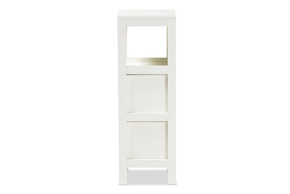Baxton Studio Reuben Cottage and Farmhouse White Finished 2-Drawer Wood Storage Cabinet