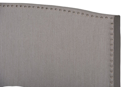 Baxton Studio Morgan Modern Transitional Grey Fabric Upholstered Queen Size Panel Bed