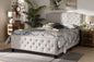 Baxton Studio Marion Modern Transitional Beige Fabric Upholstered Button Tufted King Size Panel Bed