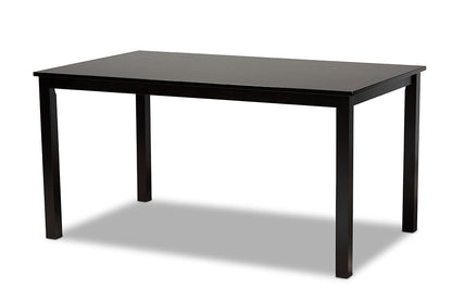 Baxton Studio Eveline Modern and Contemporary Espresso Brown Finished Rectangular Wood Dining Table