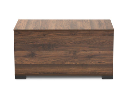 Baxton Studio Skylar Modern and Contemporary Walnut Brown Finished Cat Litter Box Cover House