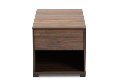Baxton Studio Skylar Modern and Contemporary Walnut Brown Finished Cat Litter Box Cover House