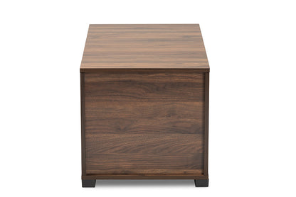 Baxton Studio Skylar Modern and Contemporary Walnut Brown Finished Cat Litter Box Cover House