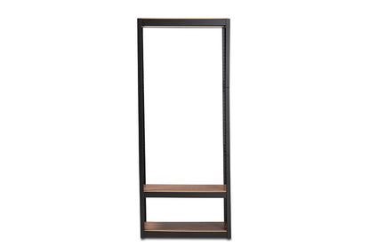 Baxton Studio Elton Modern and Contemporary Black Finished Metal 3-Shelf Free-Standing Closet Storage Organizer