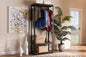 Baxton Studio Elton Modern and Contemporary Black Finished Metal 3-Shelf Free-Standing Closet Storage Organizer