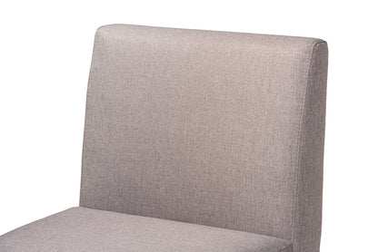 Baxton Studio Odessa Mid-Century Modern Grey Fabric Upholstered and Walnut Brown Finished Wood Dining Chair