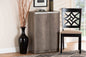 Baxton Studio Langston Modern and Contemporary Weathered Oak Finished Wood 2-Door Shoe Cabinet