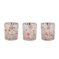 Frosted Wildflower Print Votive Holder (Set of 3)