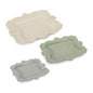 Ornate Embossed Decorative Tray (Set of 3)