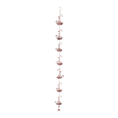 Iron Dragonfly Floral Rain Chain 74"L