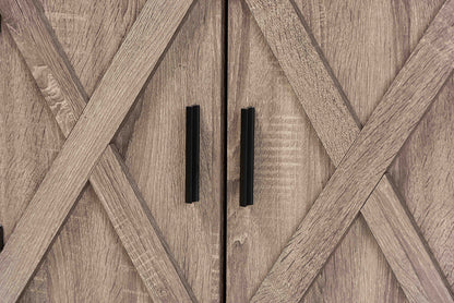 Baxton Studio Wayne Modern Contemporary Farmhouse Oak Brown Finished Wood 2-Door Shoe Storage Cabinet