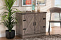 Baxton Studio Wayne Modern Contemporary Farmhouse Oak Brown Finished Wood 2-Door Shoe Storage Cabinet