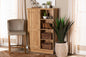 Baxton Studio Eren Modern and Contemporary Farmhouse Natural Oak Brown Finished Wood 1-Door Shoe Cabinet