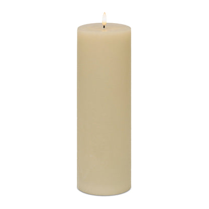 FIA Wick Beige Pillar Candle (Set of 2)