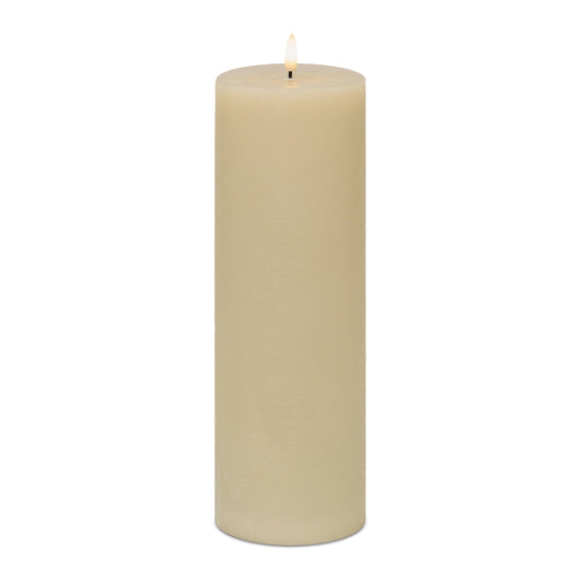 FIA Wick Beige Pillar Candle (Set of 2)