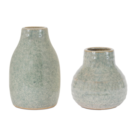 Speckled Glaze Stoneware Vase (Set of 2)