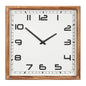 Square Wood Frame Wall Clock 16"SQ
