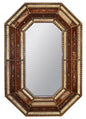 Peruvian Painted Glass Octagonal Mirror