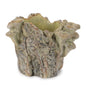 Faux Tree Stump Cement Planter Container 7.25"H