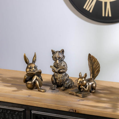 Reading Fox Figurine 6.5"H