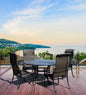 Windermere Woven Outdoor Round Dining Table Set of 5 (KIT)