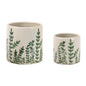 Botanical Fern Stoneware Planter (Set of 2)