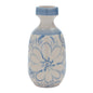 Floral Stoneware Vase 11"H