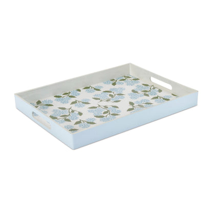 Blue Hydrangea Floral Tray 15.5"L