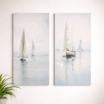 Canvas Sailboat Print (Set of 2)