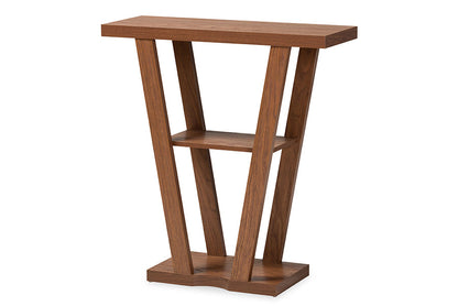 Baxton Studio Boone Modern and Contemporary Walnut Brown Finished Wood Console Table