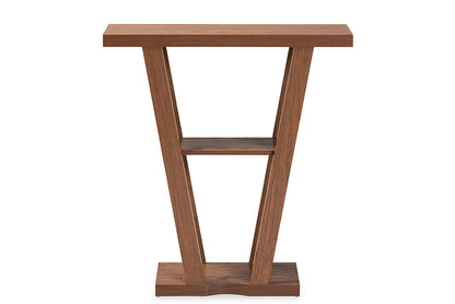 Baxton Studio Boone Modern and Contemporary Walnut Brown Finished Wood Console Table
