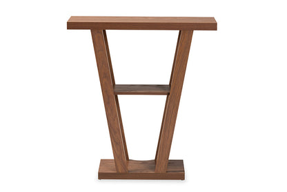 Baxton Studio Boone Modern and Contemporary Walnut Brown Finished Wood Console Table