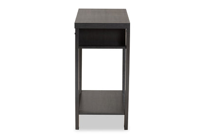 Baxton Studio Capote Modern and Contemporary Dark Brown Finished Wood 2-Drawer Console Table