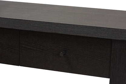 Baxton Studio Capote Modern and Contemporary Dark Brown Finished Wood 2-Drawer Console Table