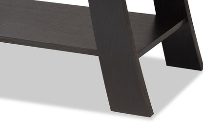 Baxton Studio Herman Modern and Contemporary Dark Brown Finished Wood 1-Drawer Console Table