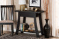 Baxton Studio Herman Modern and Contemporary Dark Brown Finished Wood 1-Drawer Console Table