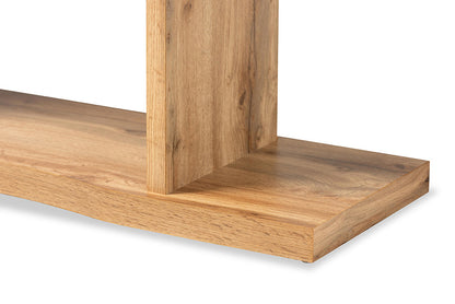 Baxton Studio Otis Modern and Contemporary Oak Brown Finished Wood 3-Drawer Console Table