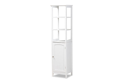 Baxton Studio Beltran Modern and Contemporary White Finished Wood Bathroom Storage Cabinet