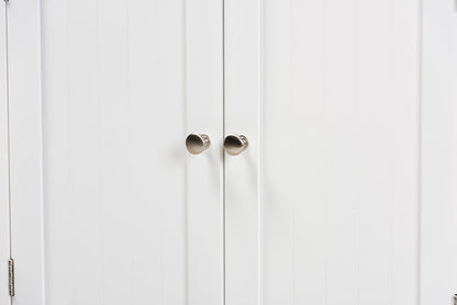 Baxton Studio Jaela Modern and Contemporary White Finished Wood 2-Door Bathroom Storage Cabinet