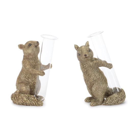 Woodland Squirrel Bud Vase (Set of 2)