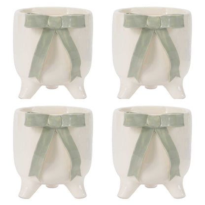 Decorative Bow Scultped Container (Set of 4)