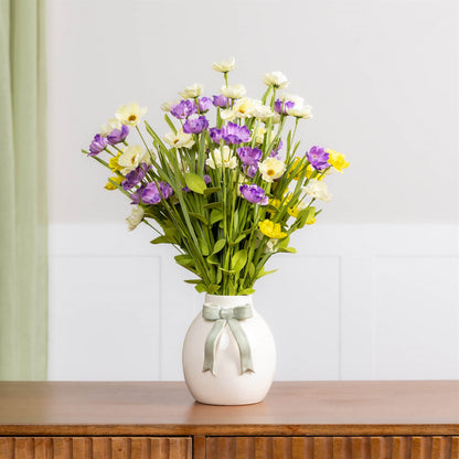 Decorative Bow Sculpted Vase (Set of 4)